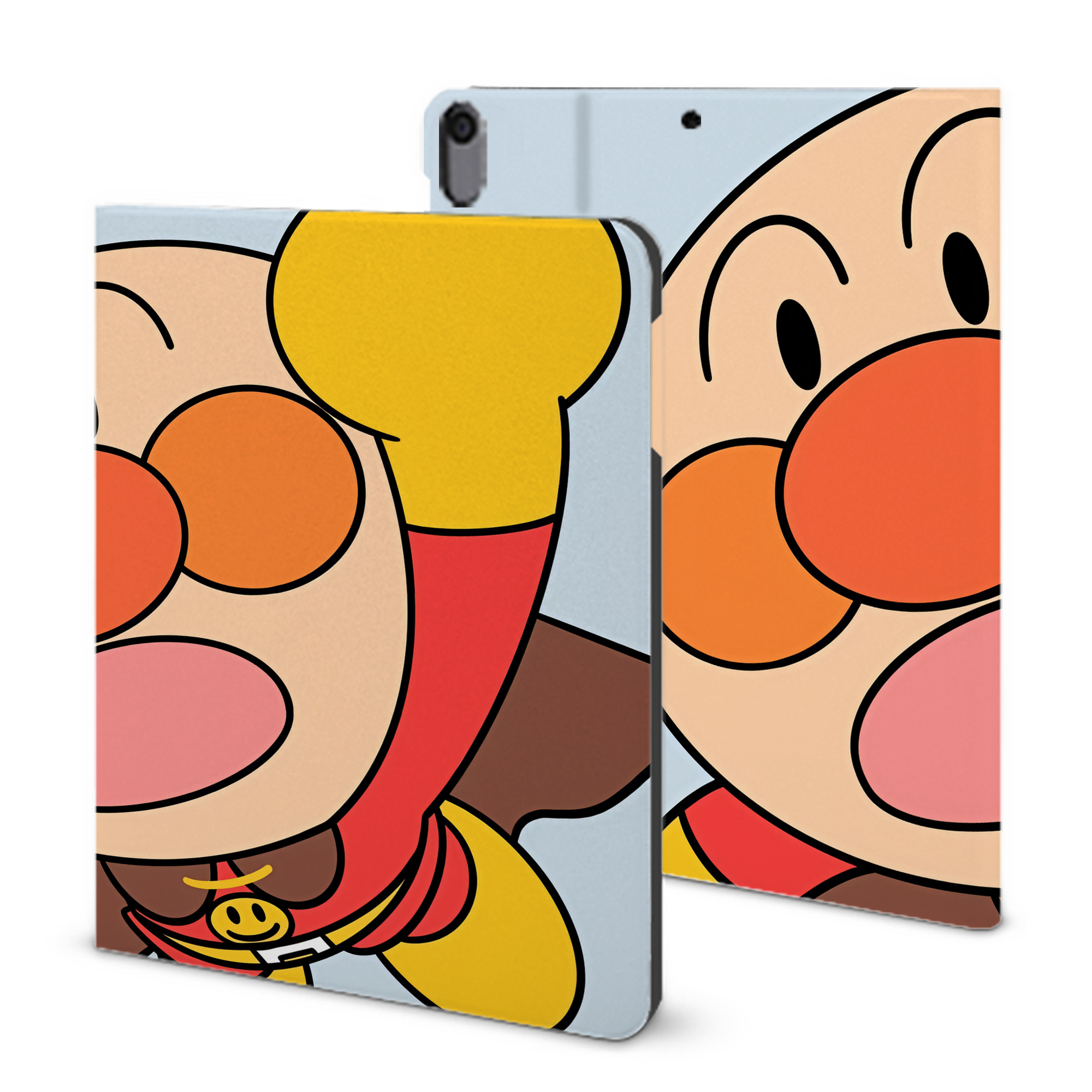 （画像用） アンパンマン Anpanman IPad ケース ブック型 PUレザー TPU 耐衝撃 軽量 薄型 ペン収納なし 全面保護 IPad 各モデル対応